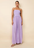 Strapless Soglio Dress Ribbed Lavender